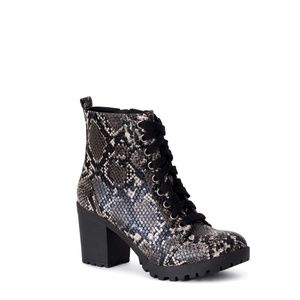 Moto Block Heel Booties for Women from Time and Tru